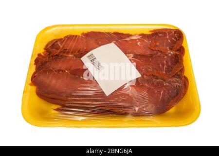 Turkish bacon, pastrami ( kayseri pastirma ) Stock Photo