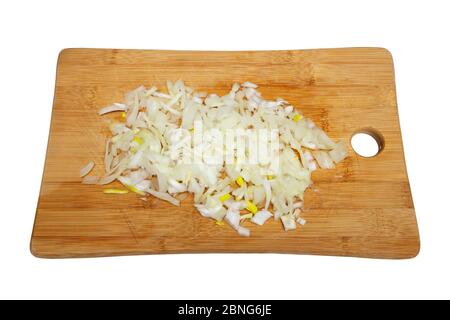 Onion  slices on white backgrounds Stock Photo