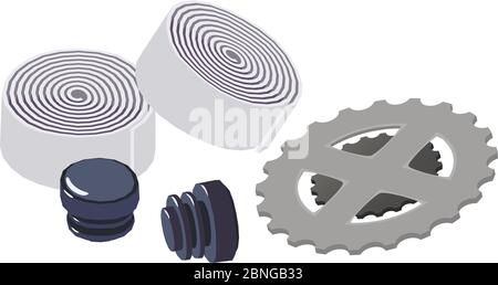 Repair parts icon, isometric style Stock Vector