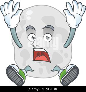 cartoon character design of planctomycetes having shocking gesture Stock Vector