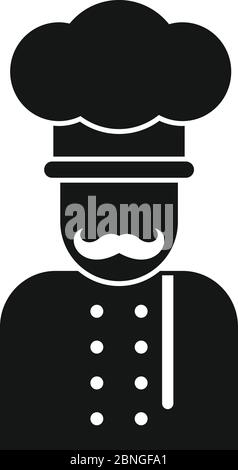 Cook chef icon. Simple illustration of cook chef vector icon for web design isolated on white background Stock Vector