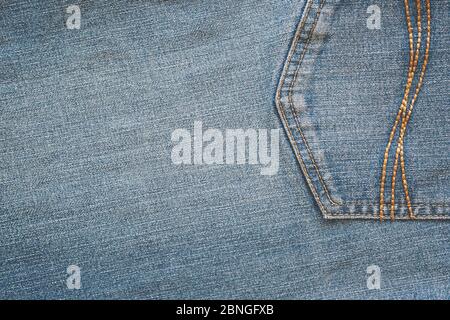 Blue denim jeans texture background Stock Photo