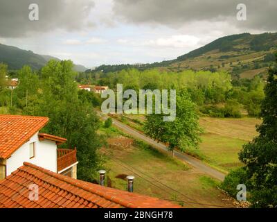Landscape. San Vicente de Toranzo, Cantabria, Spain. Stock Photo