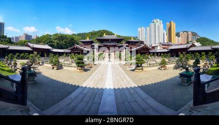 Chi lin Nunnery, Tang dynasty style temple, Hong Kong, China Stock Photo