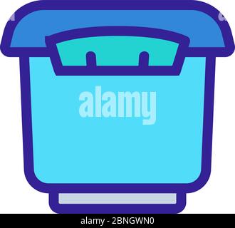 tightly closed storage container icon vector outline illustration Stock ...