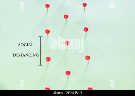 Respect of the safety distance. Social distancing concept Stock Photo