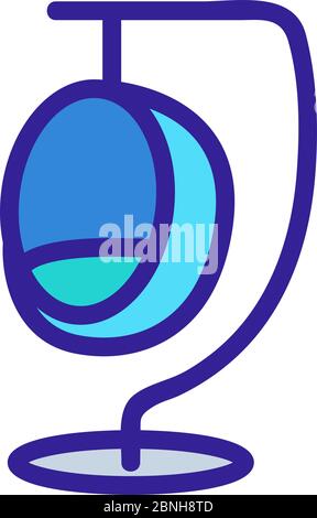 hanging swing cocoon icon vector outline illustration Stock Vector