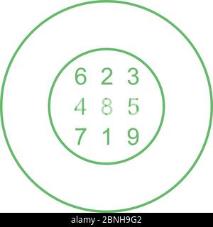 Beautiful Number Theory Line Vector Icon Stock Vector