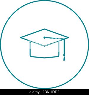 Beautiful Graduation Cap Line Vector Icon Stock Vector Image & Art - Alamy
