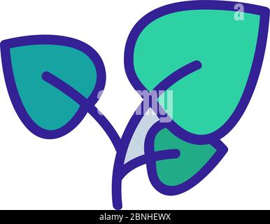 leaves rich in essential oils and vitamins of oregano icon vector outline illustration Stock Vector