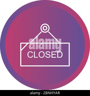 Beautiful Closed Tag Line Vector Icon Stock Vector