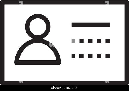 id document flat style icon Stock Vector