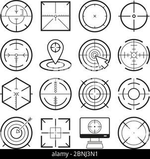 Different icon set of targets and destination Stock Vector