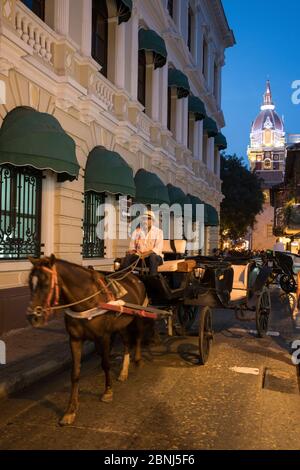 Carriages, Cartagena, Bolivar Department, Colombia, South America Stock Photo