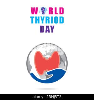 Vector illustration for World Thyroid Day banner or poster design Stock Vector