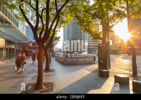 Street scene, Seoul, South Korea, Asia Stock Photo