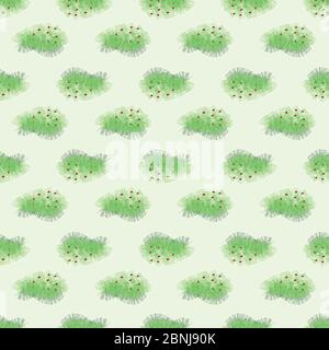 patches of grass seamless vector pattern Stock Vector