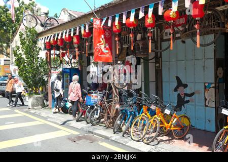 Malaysia,Malaisie,île,Insel,island,Penang,Malacca,ville,Stadt,city,George Town,vielle ville,Altstadt,old City Stock Photo