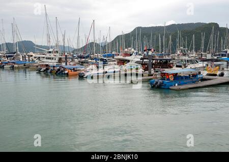 Malaysia,Malaisie,île,Insel,island,Langkawi,Malacca,Le port,der Hafen,the seaport,bateaux,Boote,boats Stock Photo