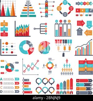 Various business symbols for for infographic projects Stock Vector