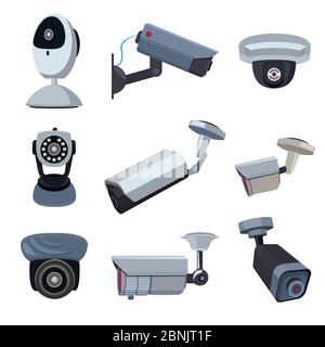 Security cameras. Cctv systems Stock Vector