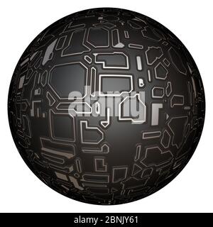 futuristic 3d globe sphere Stock Photo