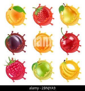 https://l450v.alamy.com/450v/2bnjya9/fruits-in-juicy-splashes-vector-realistic-pictures-of-fresh-fruits-for-labels-designs-2bnjya9.jpg