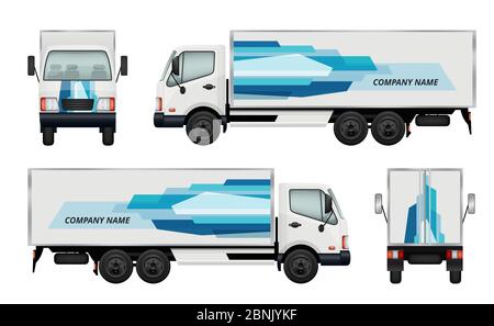 Car truck branding. Vector identity of truck Stock Vector