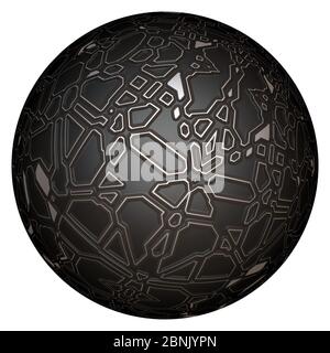 futuristic 3d globe sphere Stock Photo
