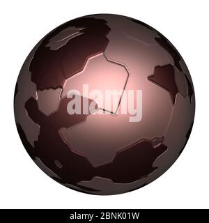 futuristic 3d globe sphere Stock Photo