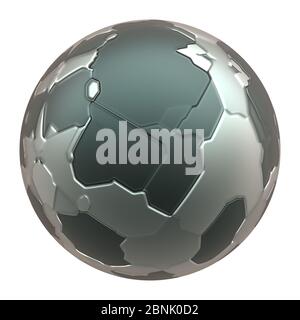futuristic 3d globe sphere Stock Photo