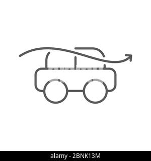 Car ventilation system vector icon symbol isolated on white background Stock Vector