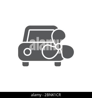 Car ventilation system vector icon symbol isolated on white background Stock Vector