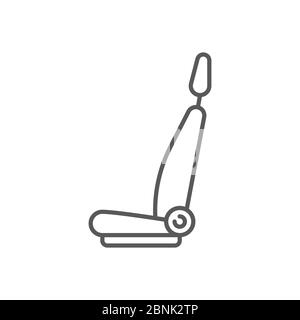 Car seat vector icon symbol isolated on white background Stock Vector