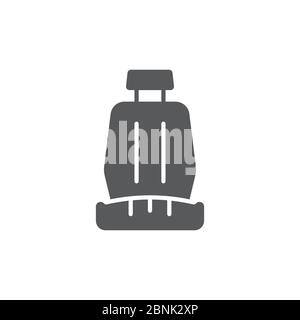 Car seat vector icon symbol isolated on white background Stock Vector