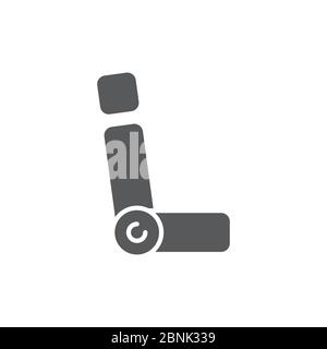 Car seat vector icon symbol isolated on white background Stock Vector