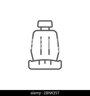 Car seat vector icon symbol isolated on white background Stock Vector