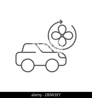 Car ventilation system vector icon symbol isolated on white background Stock Vector