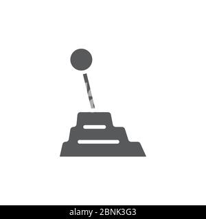 Car transmission vector icon symbol isolated on white background Stock Vector