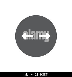circle diameter vector icon symbol education isolated on white background Stock Vector