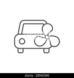 Car ventilation system vector icon symbol isolated on white background Stock Vector