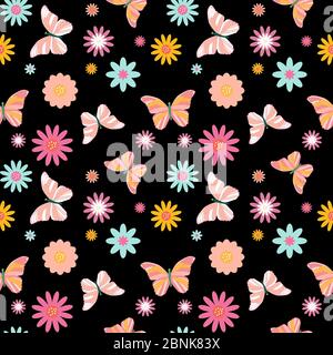 Butterfly Seamless Simple Pattern Background Vector Illustration Stock ...