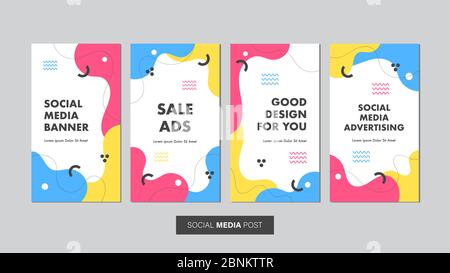 Set of editable sale banner template. Mobile banner for social media post and web/internet ads. Sale banner adversiter template. Stock Vector