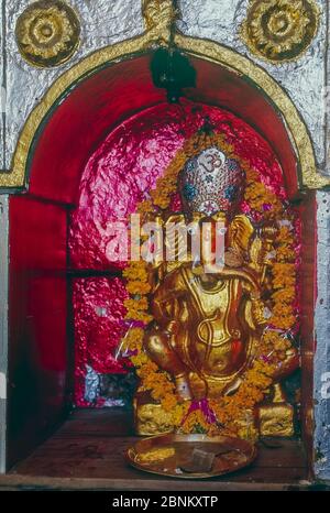 04 Dec 2016 Idol of god Ganesh in Junagadh Fort ; Bikaner ; Rajasthan ; India Stock Photo