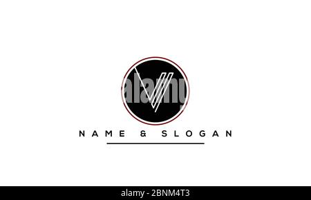 Abstract Letter V, VV Logo Monogram Stock Vector