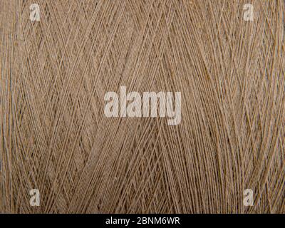 Linen yarn rope and thread texture background Stock Photo