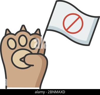 Animal protection RGB color icon Stock Vector Image & Art - Alamy
