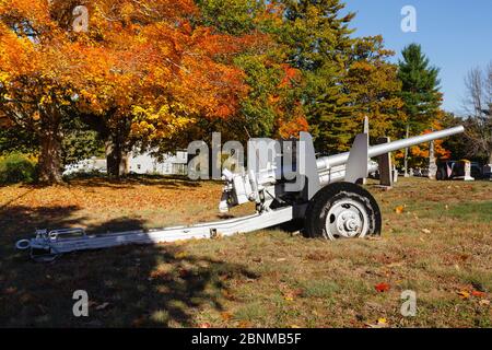 Riverside Cemetery in Newmarket, New Hampshire during the autumn months. Stock Photo