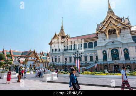 Bangkok / Thailand - January 19, 2020: Grand Palace is name of this place. This palace most popular destination for tourists
