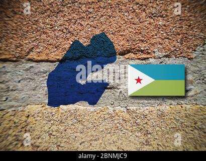 Map of Ethiopia on weathered concrete Stock Photo - Alamy